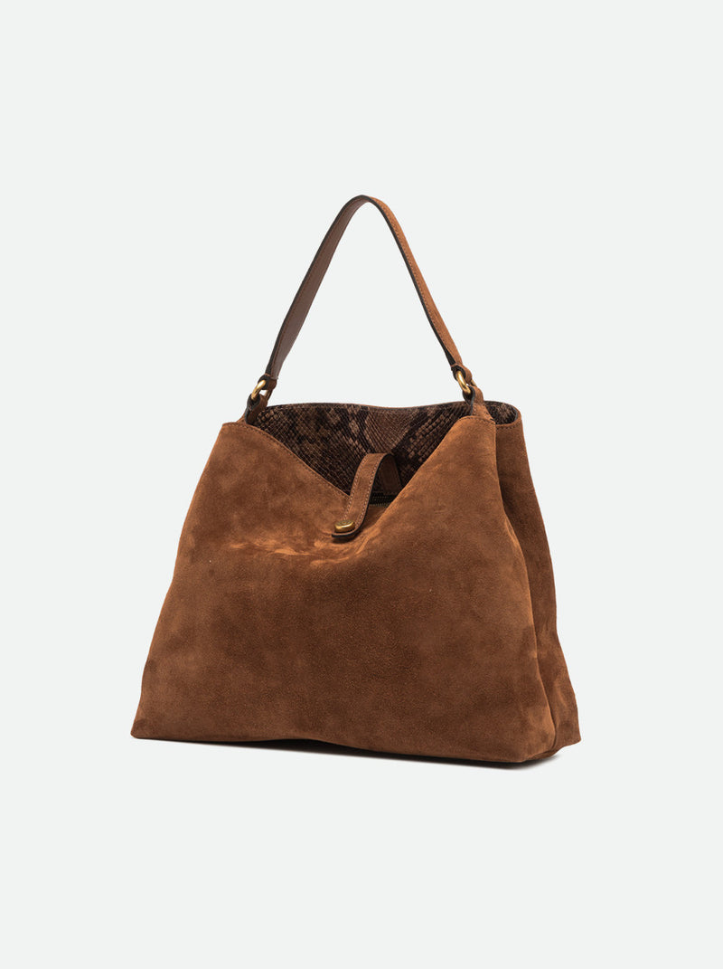 Borsa Fiona in camoscio cognac BS12486 COGNAC GIANNI CHIARINI 