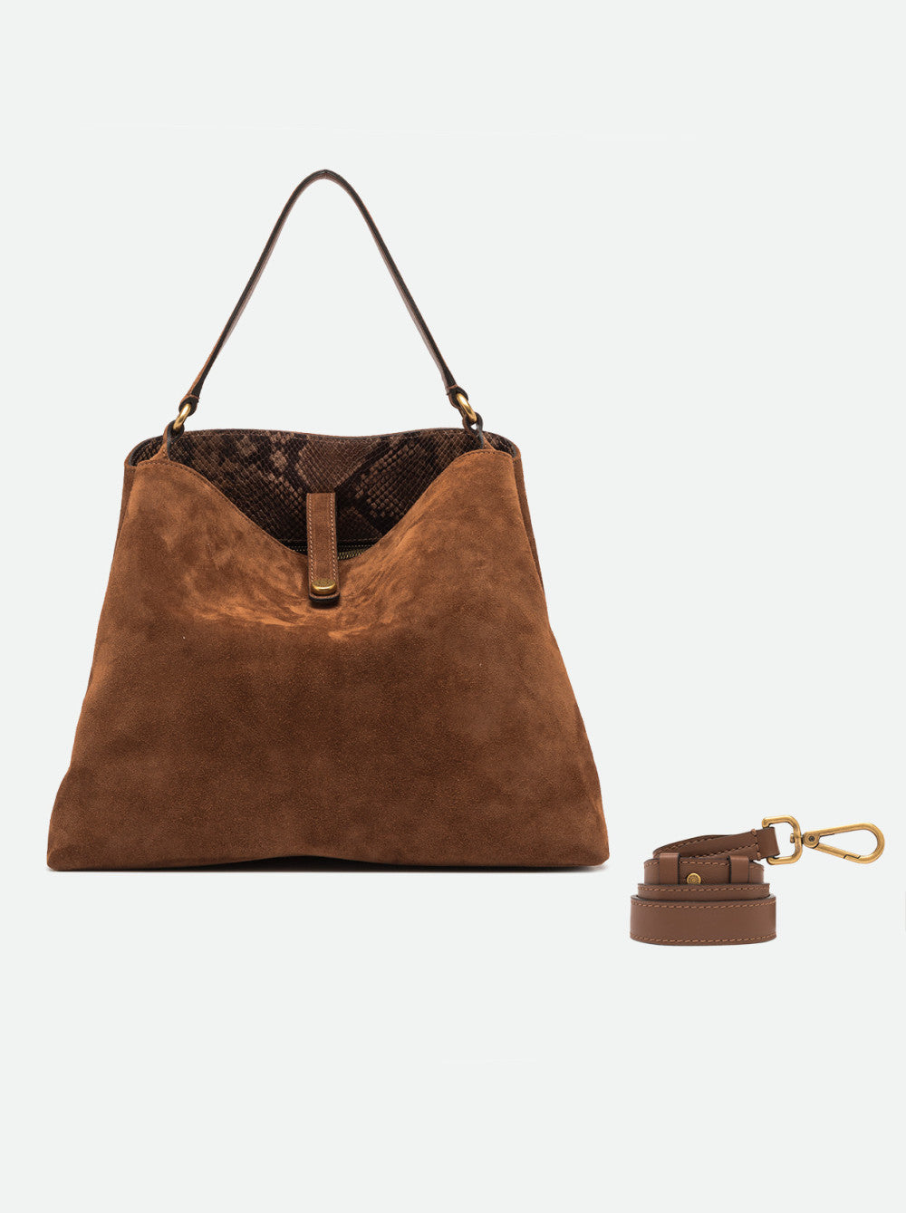 Borsa Fiona in camoscio cognac BS12486 COGNAC GIANNI CHIARINI 