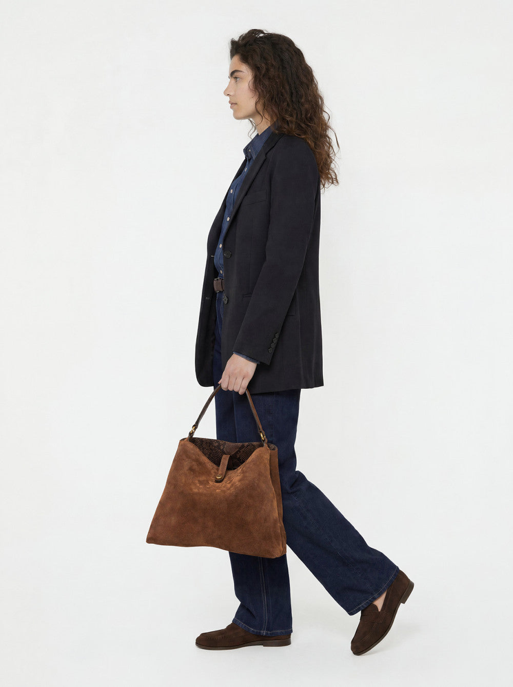 Borsa Fiona in camoscio cognac BS12486 COGNAC GIANNI CHIARINI 