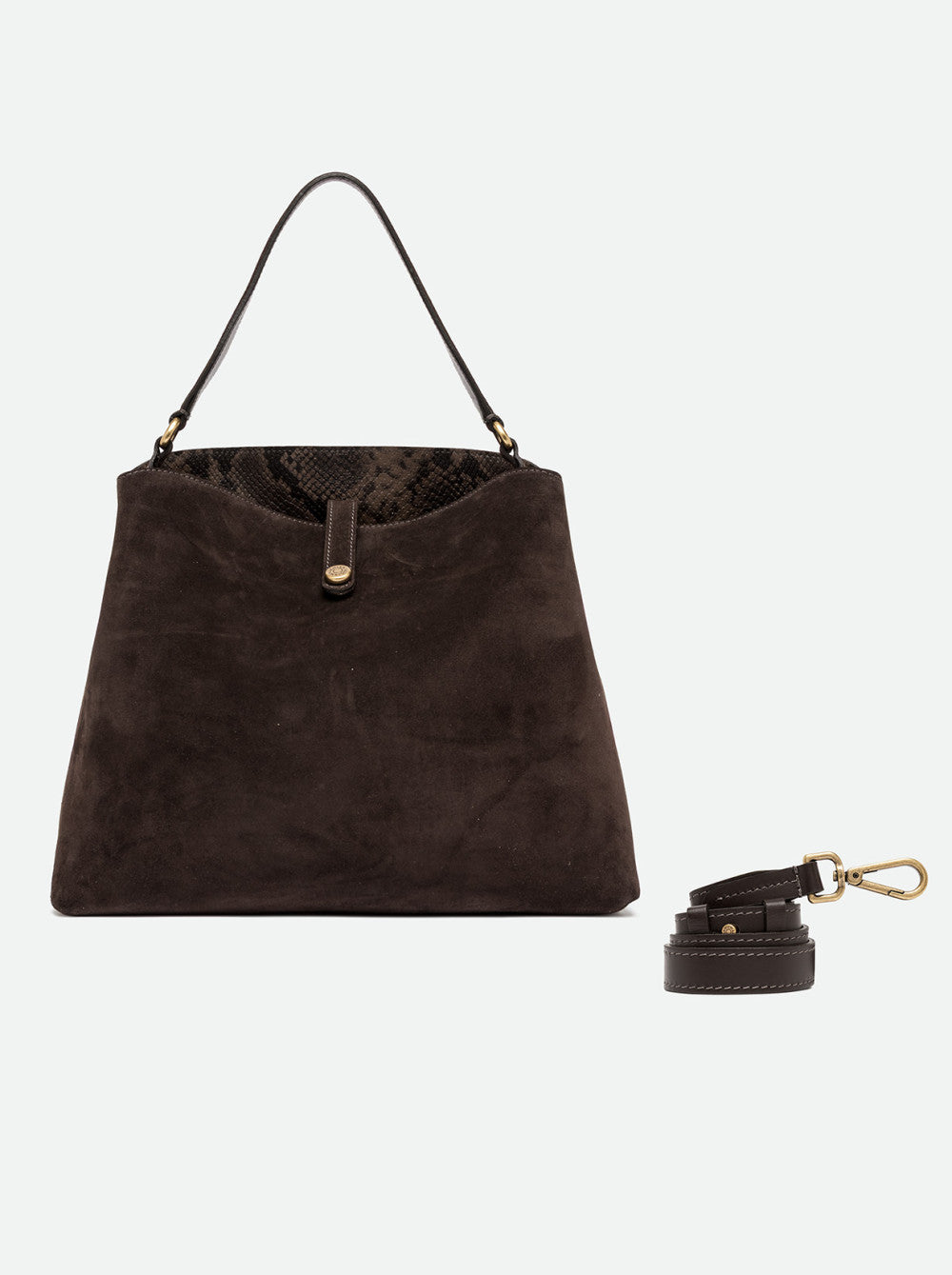 Borsa Fiona in camoscio moka BS12486 MARRONE GIANNI CHIARINI 