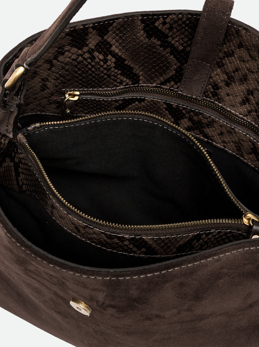 Borsa Fiona in camoscio moka BS12486 MARRONE GIANNI CHIARINI 