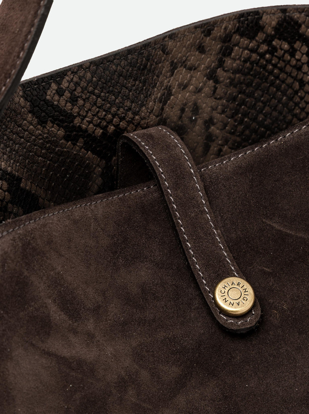 Borsa Fiona in camoscio moka BS12486 MARRONE GIANNI CHIARINI 
