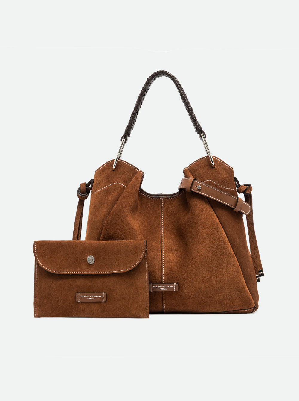 Borsa Era in camoscio cognac BS12570 CM-PLCOGNAC GIANNI CHIARINI 
