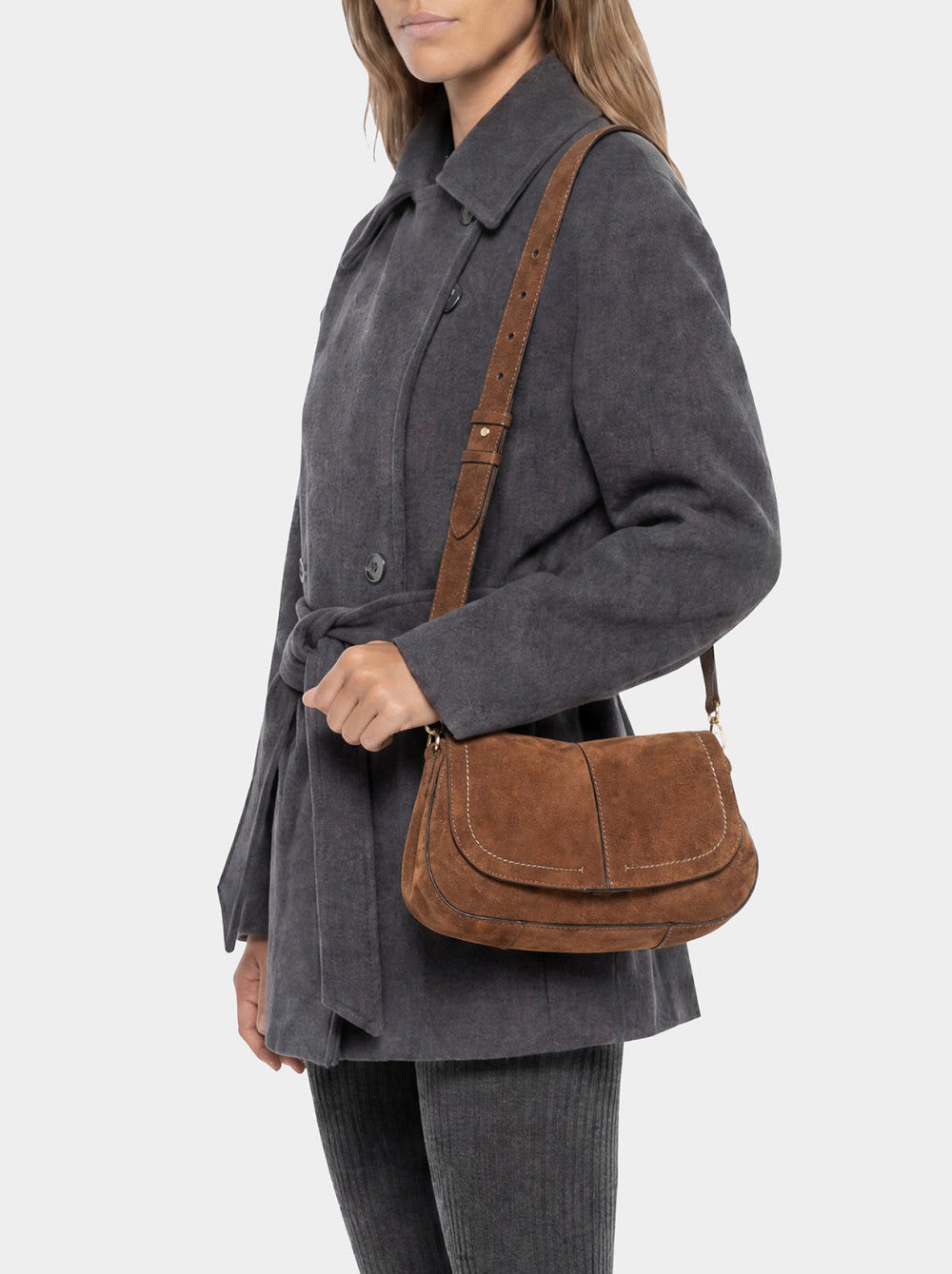 Borsa Helena round small cognac BS12618 CUOIO GIANNI CHIARINI 