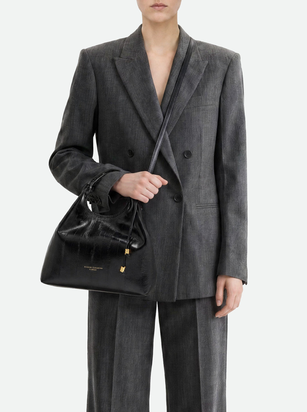 Borsa Dua media in anguilla nera BS12679 NERO GIANNI CHIARINI 