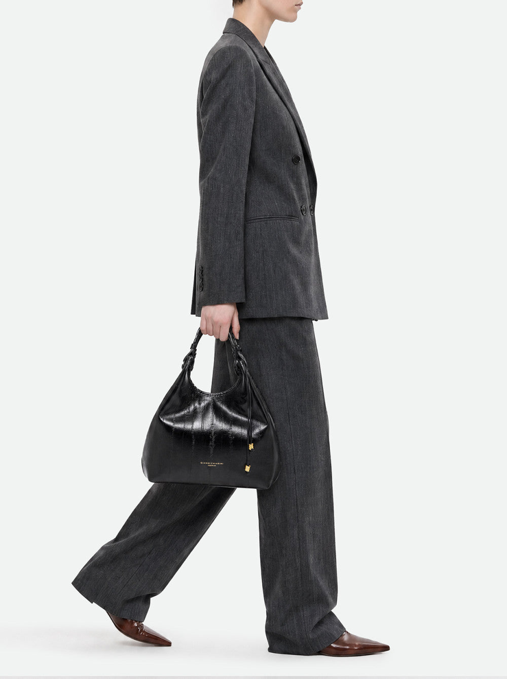 Borsa Dua media in anguilla nera BS12679 NERO GIANNI CHIARINI 