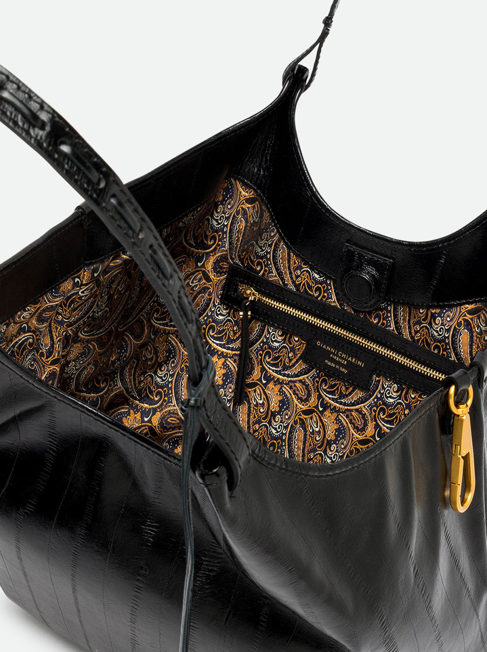 Borsa Dua large in anguilla nera BS12680 NERO GIANNI CHIARINI 