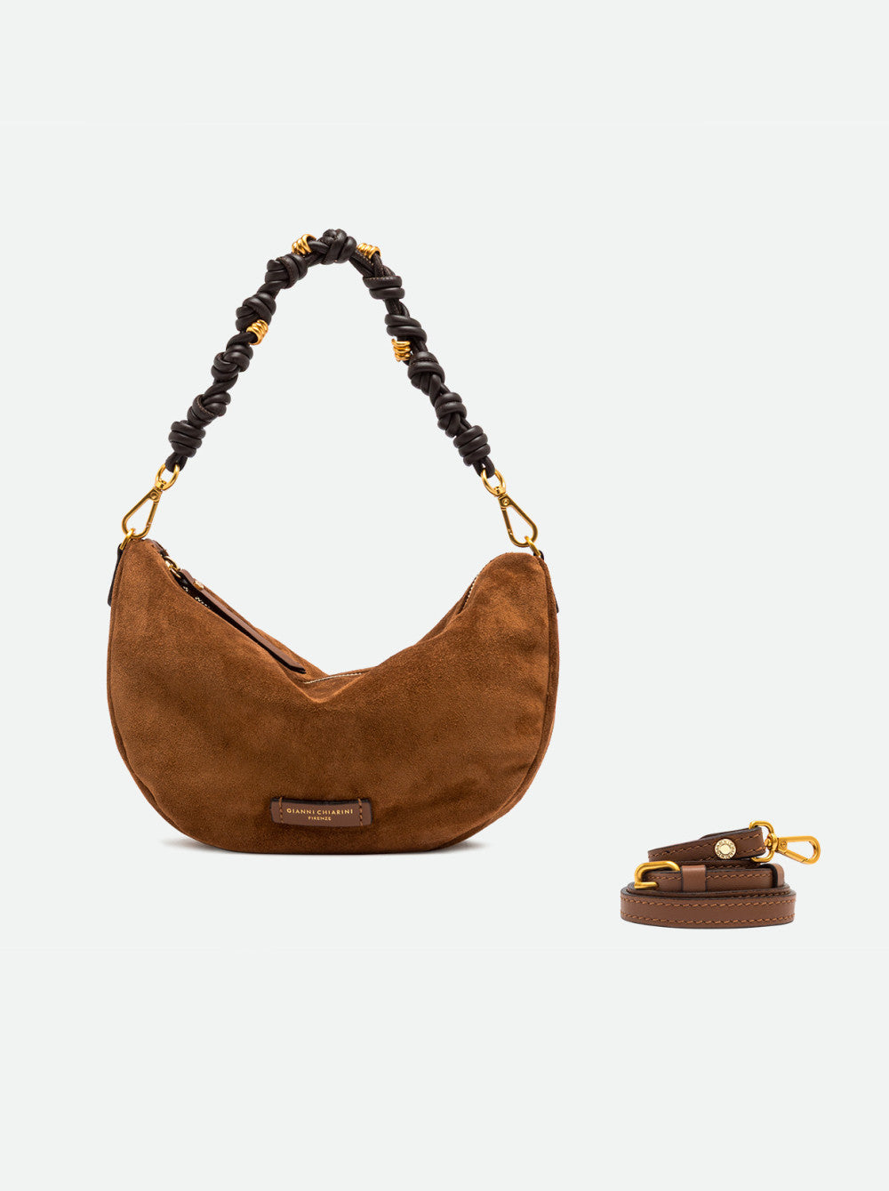 Borsa Cleo in camoscio cognac BS12690 CUOIO GIANNI CHIARINI 