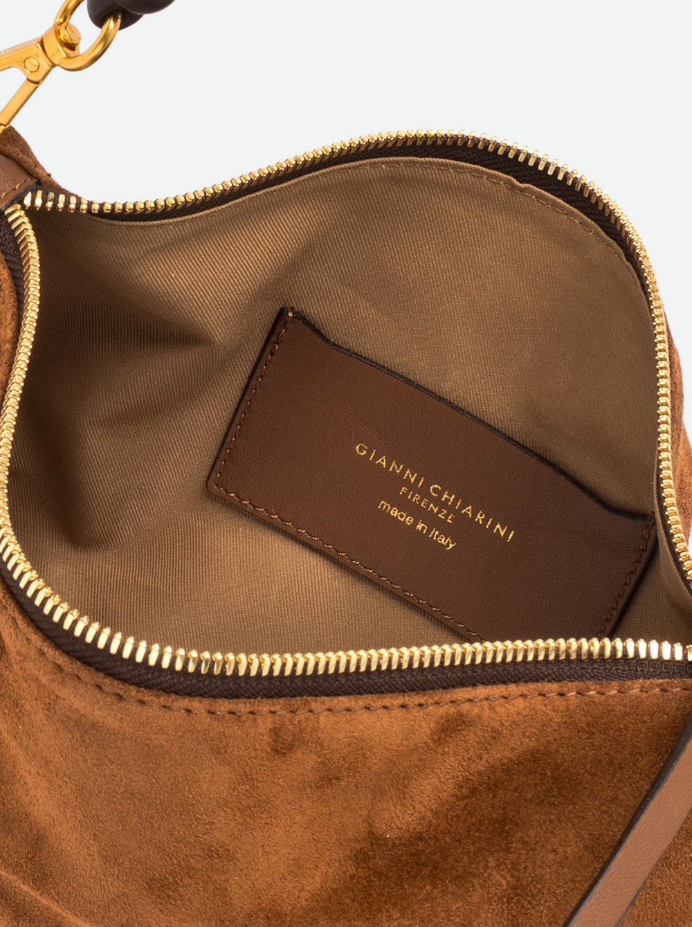 Borsa Cleo in camoscio cognac BS12690 CUOIO GIANNI CHIARINI 