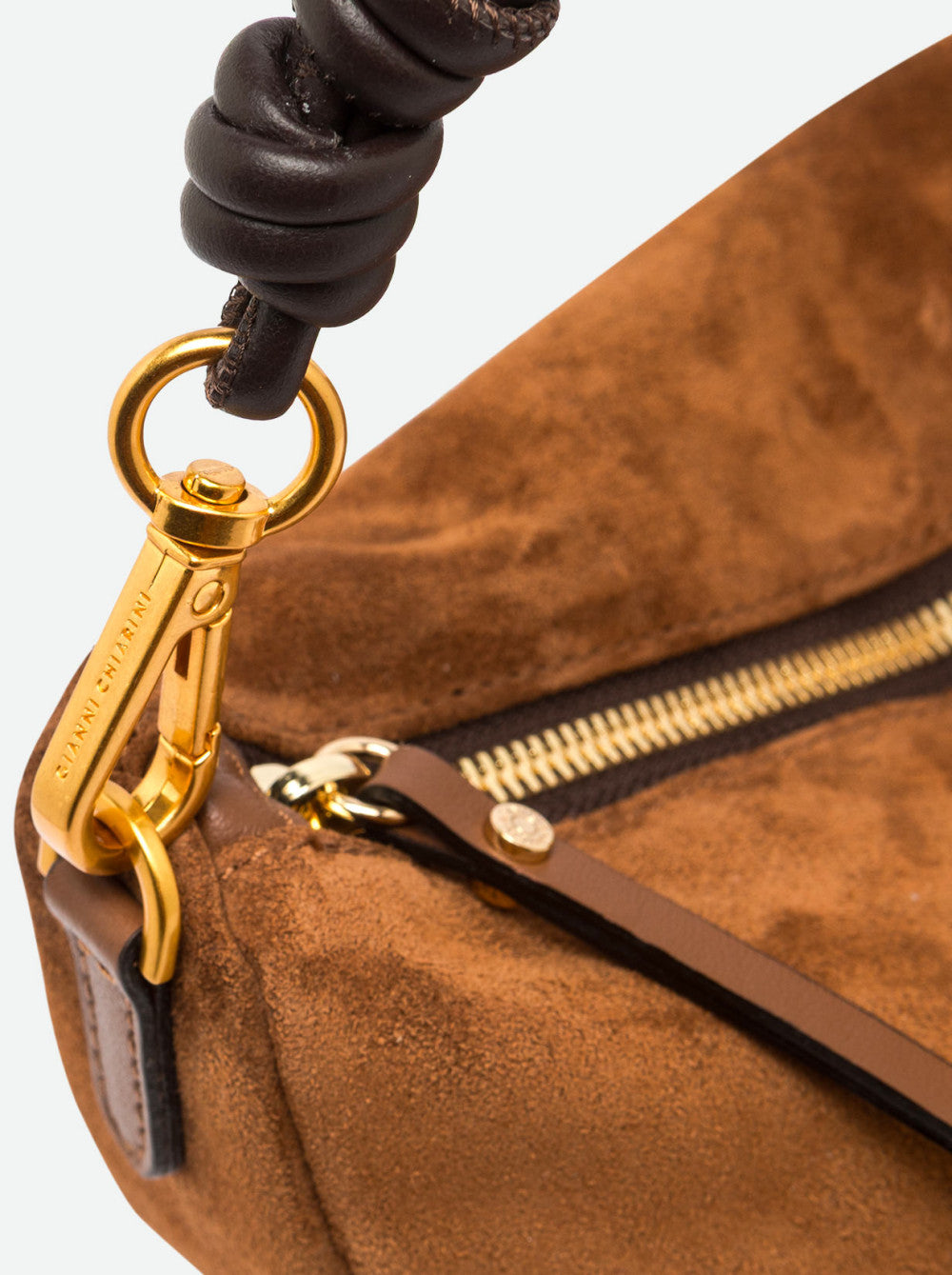 Borsa Cleo in camoscio cognac BS12690 CUOIO GIANNI CHIARINI 