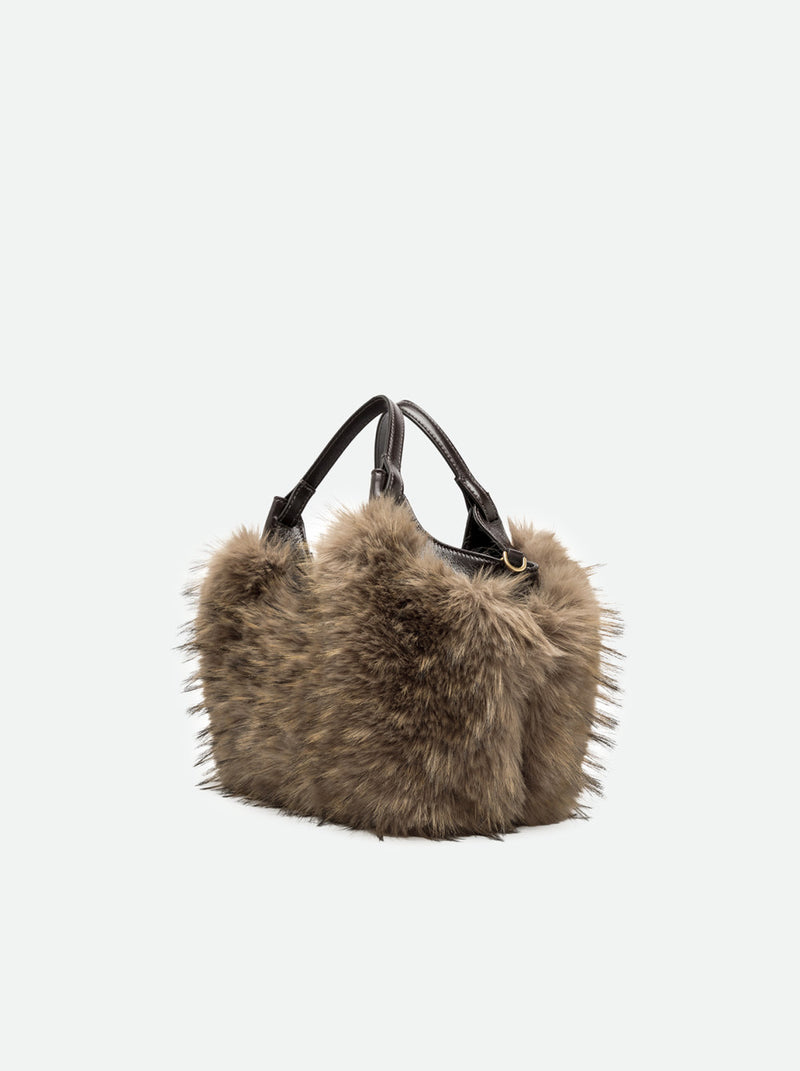 Borsa Alifa fur medium espresso BS12759 MARRONE GIANNI CHIARINI 