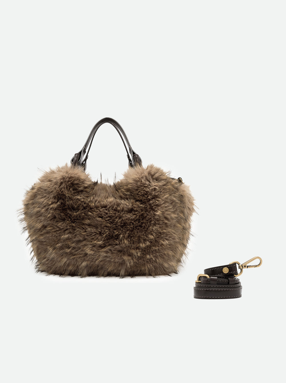 Borsa Alifa fur medium espresso BS12759 MARRONE GIANNI CHIARINI 