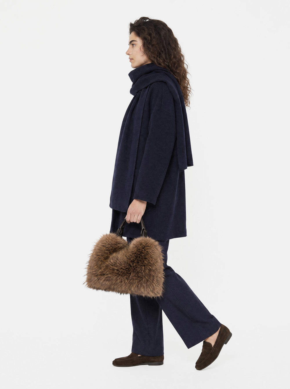 Borsa Alifa fur medium espresso BS12759 MARRONE GIANNI CHIARINI 