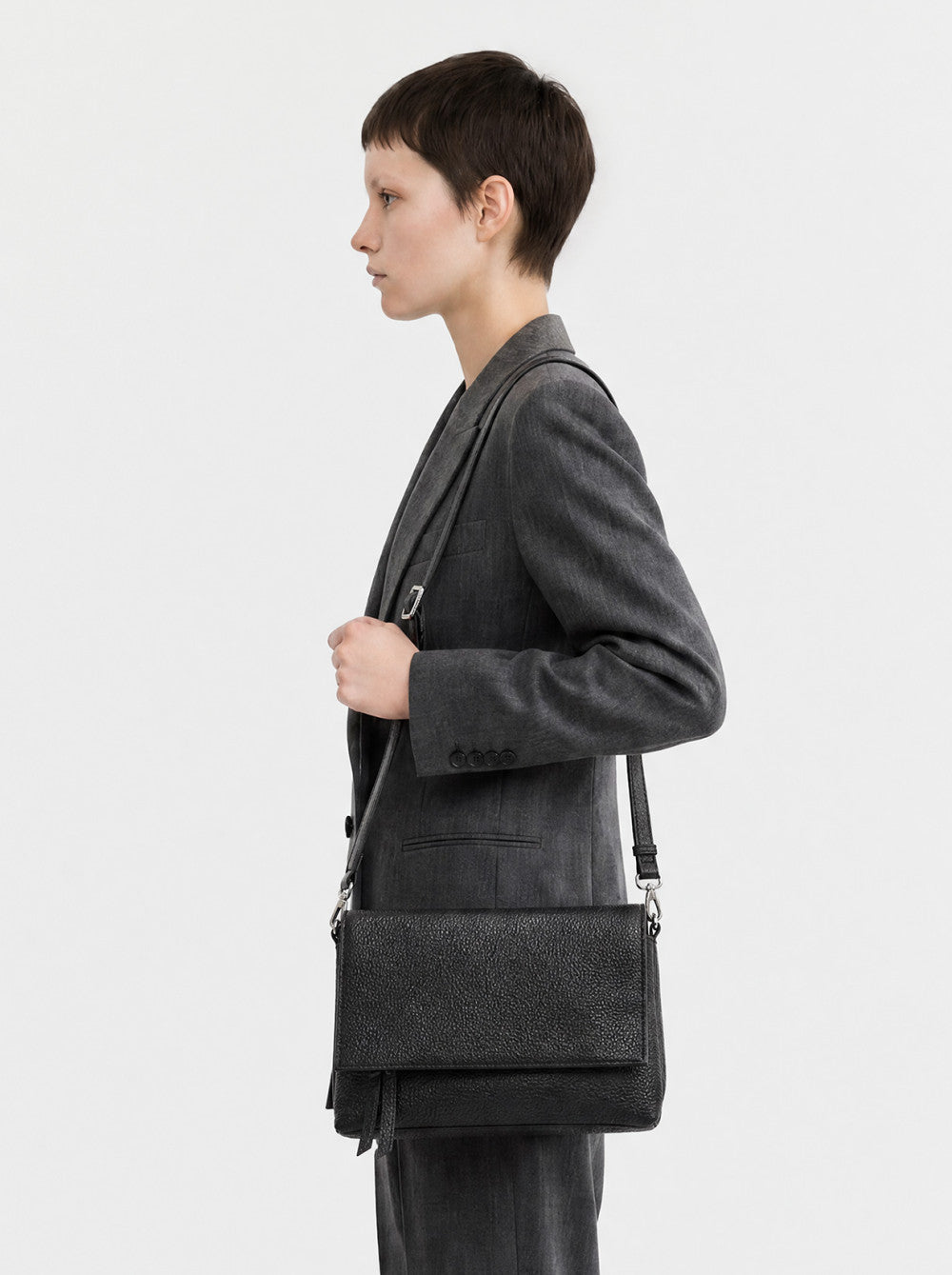 Borsa a tarcolla Three nera BS4364 NERO GIANNI CHIARINI 