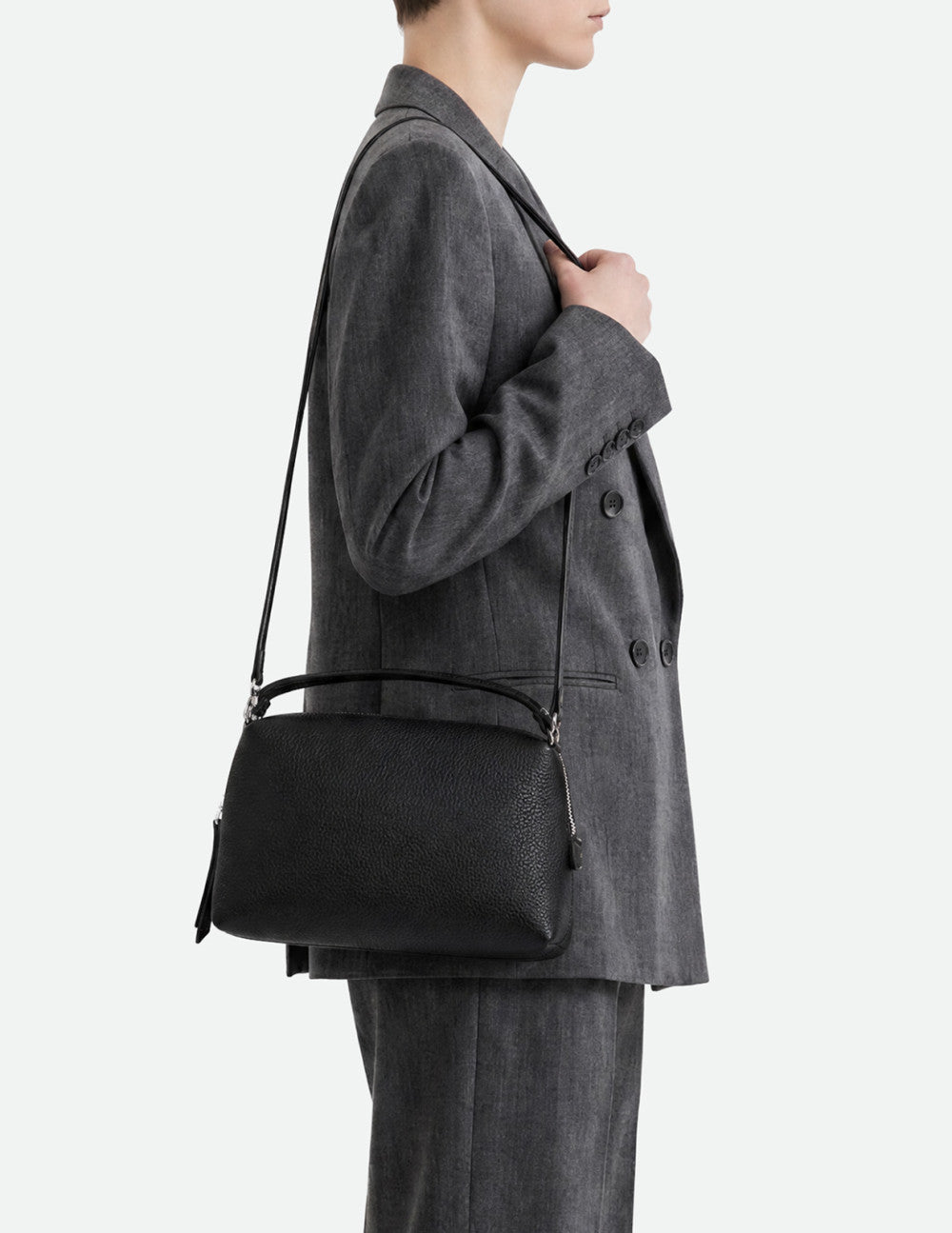 Borsa Alifa in pelle bottalata nera BS8148 NERO GIANNI CHIARINI 
