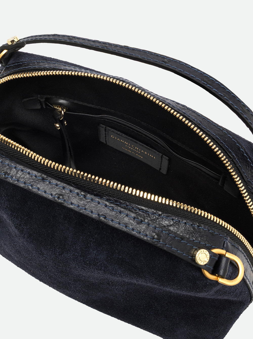 Borsa Alifa in camoscio notturno BS8628 BLU GIANNI CHIARINI 