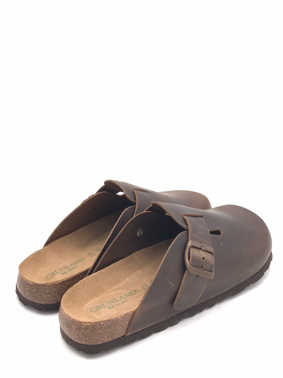 Ciabatte Bobo in pelle oliata terra CB2224 MARRONE GRUNLAND 