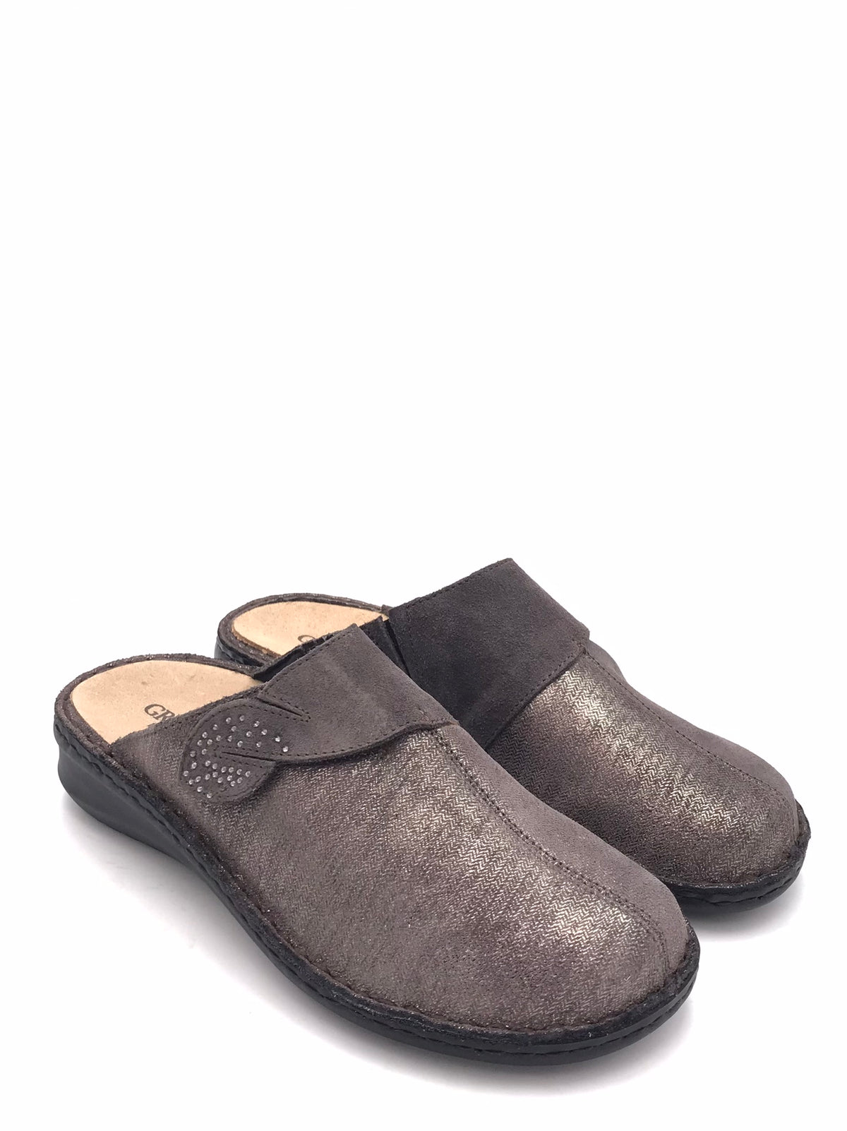 Ciabatta Dami in camoscio laminato taupe CE0788 TAUPE GRUNLAND 
