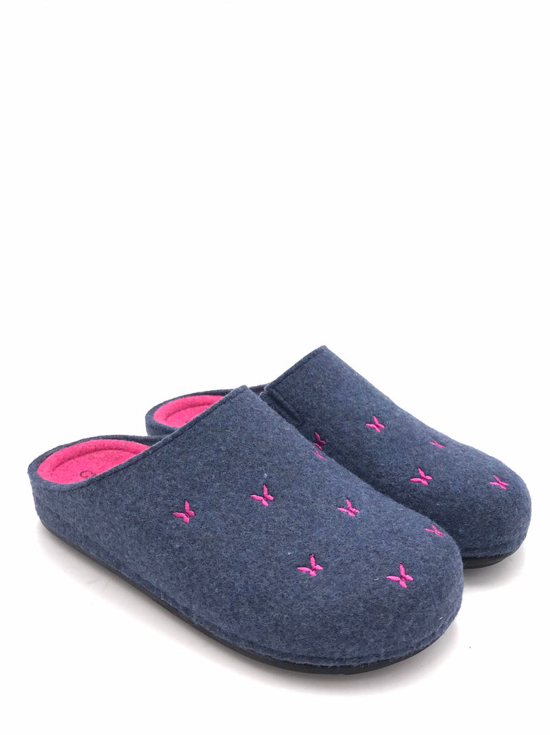 Cibatta Pila in lana cotta blu-fuxia CI3357 BLU/FUCSIA GRUNLAND 