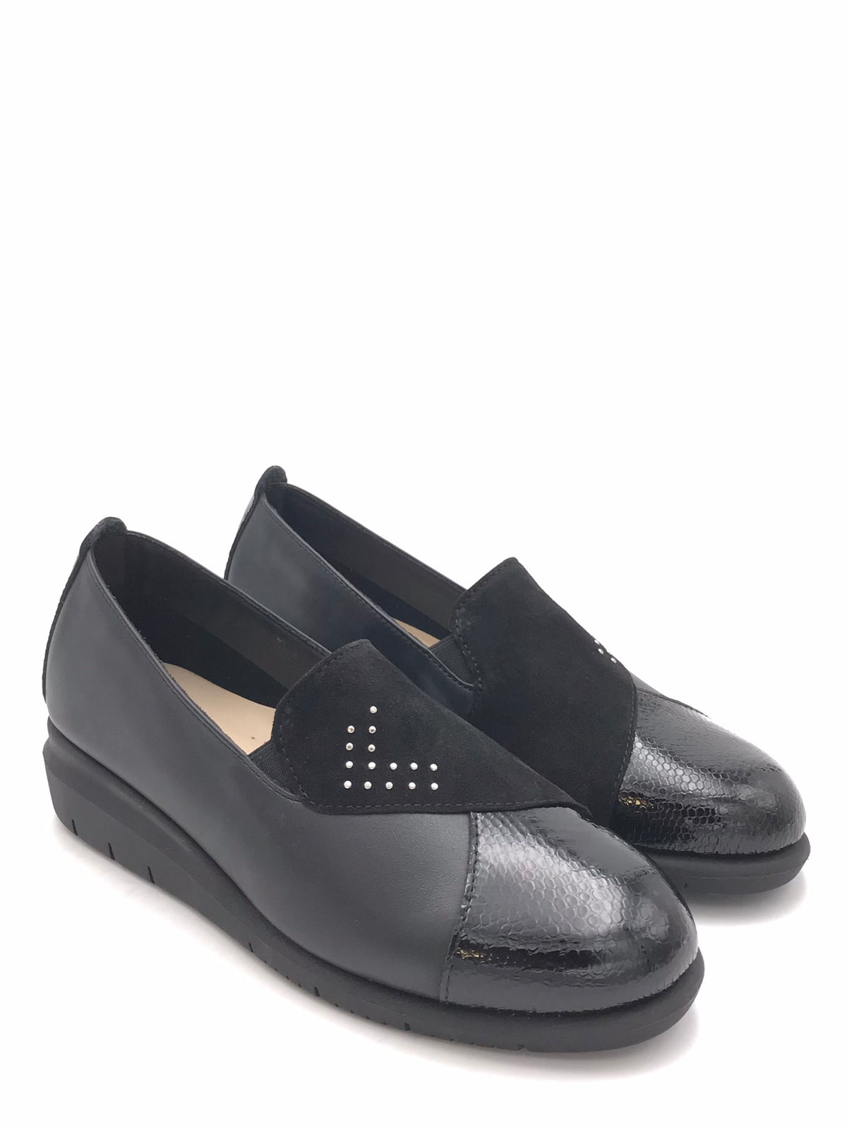 Scarpa senza lacci Rysa nera SC 6329 NERO GRUNLAND 