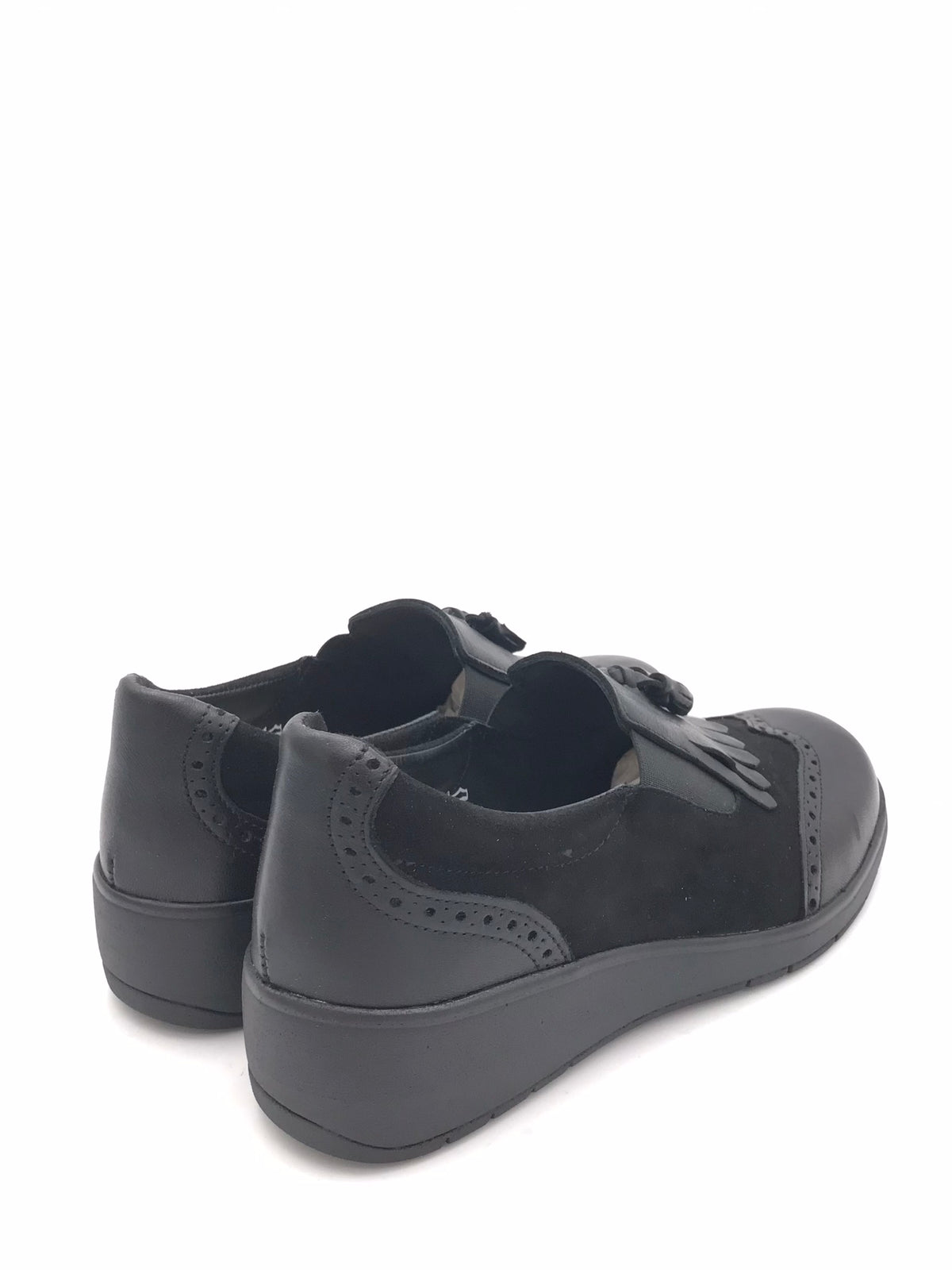 Scarpa Neta in pelle e camoscio nero SC 6393 NERO GRUNLAND 