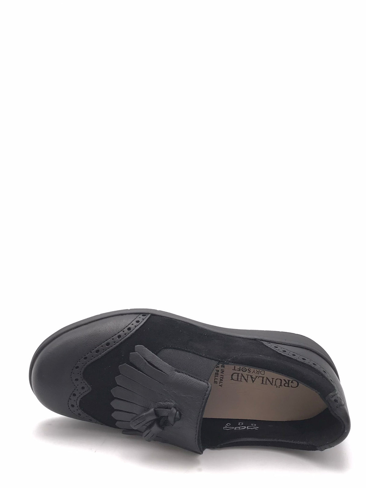 Scarpa Neta in pelle e camoscio nero SC 6393 NERO GRUNLAND 