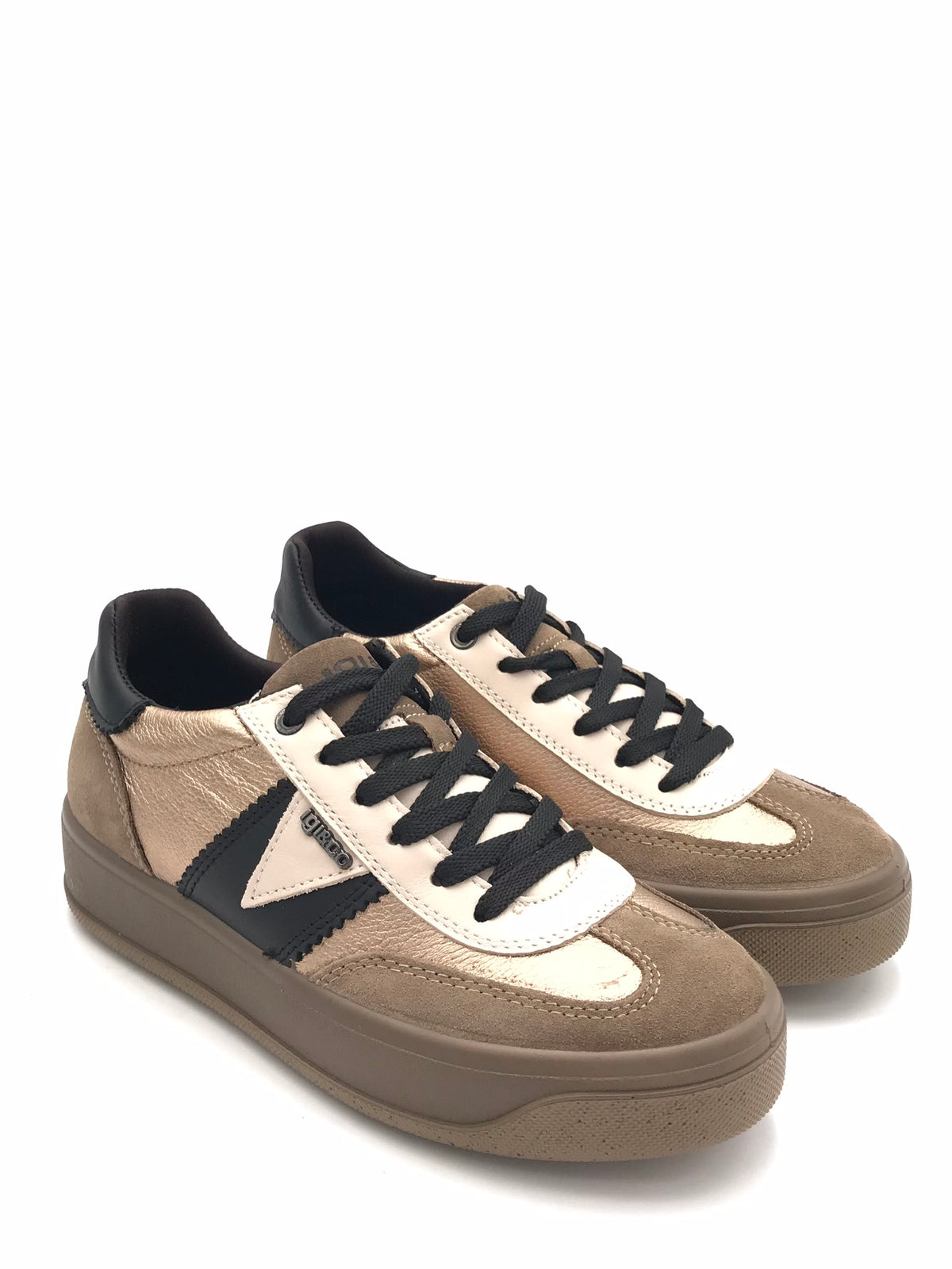 Sneakers Ava in pelle fango-naturale 2169533 FANGO IGI&CO 