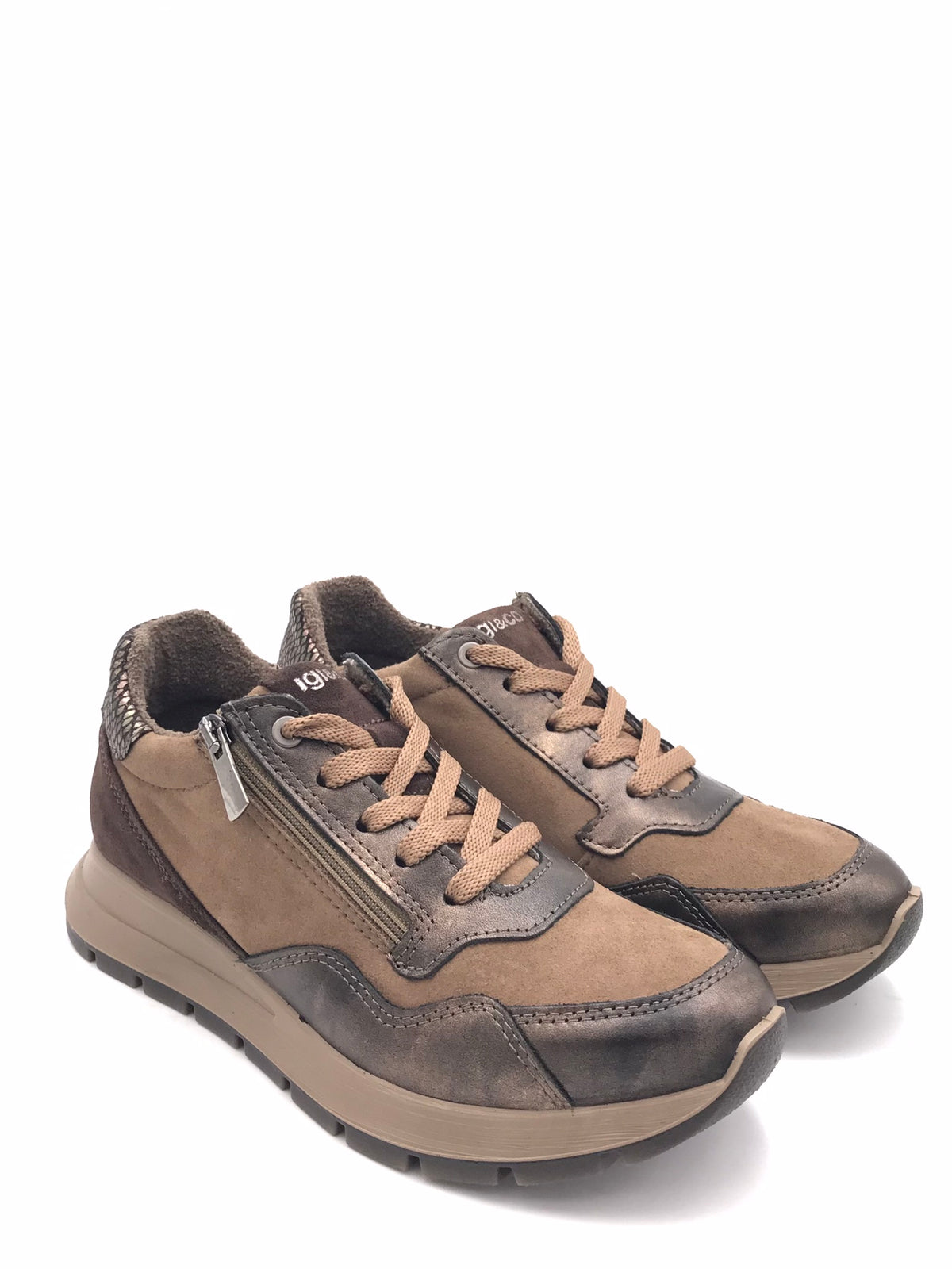 Sneakers Ermione in pelle bronzo 2171911 BRONZO IGI&CO 