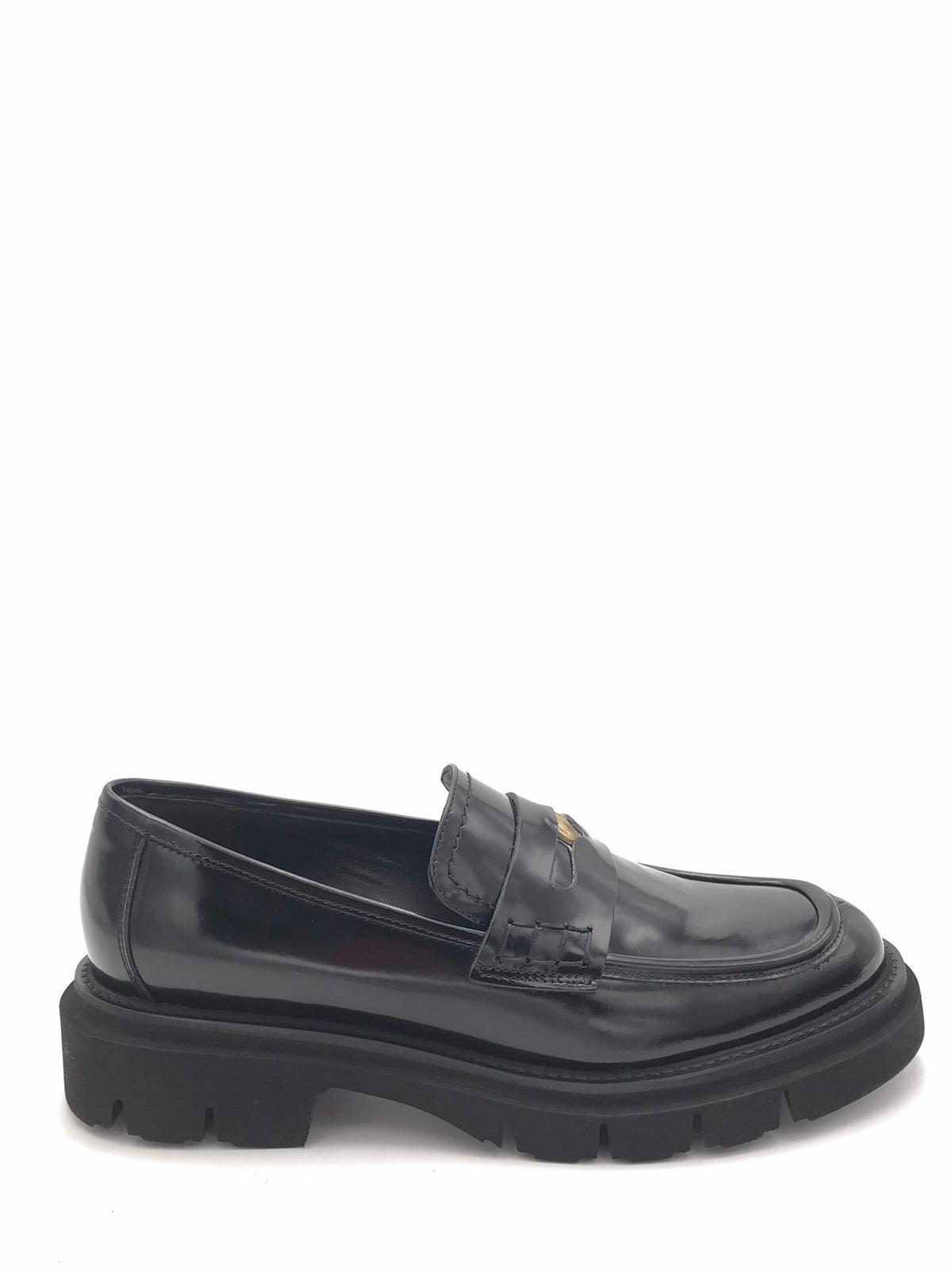 Mocassino All tall in pelle abrasivata nera L471M NERO LUCA GROSSI 