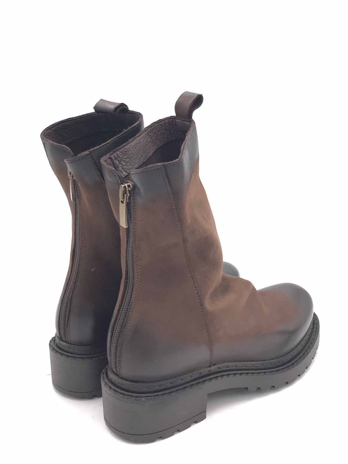 Tronchetto arricciato in nabuk marrone MA05 MARRONE METISSE 