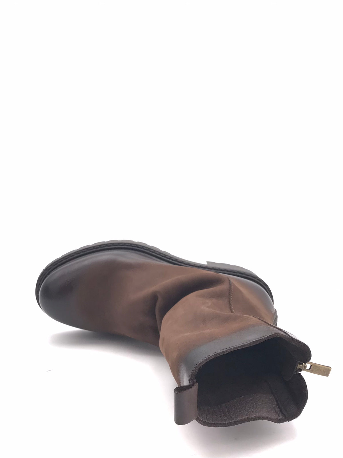 Tronchetto arricciato in nabuk marrone MA05 MARRONE METISSE 