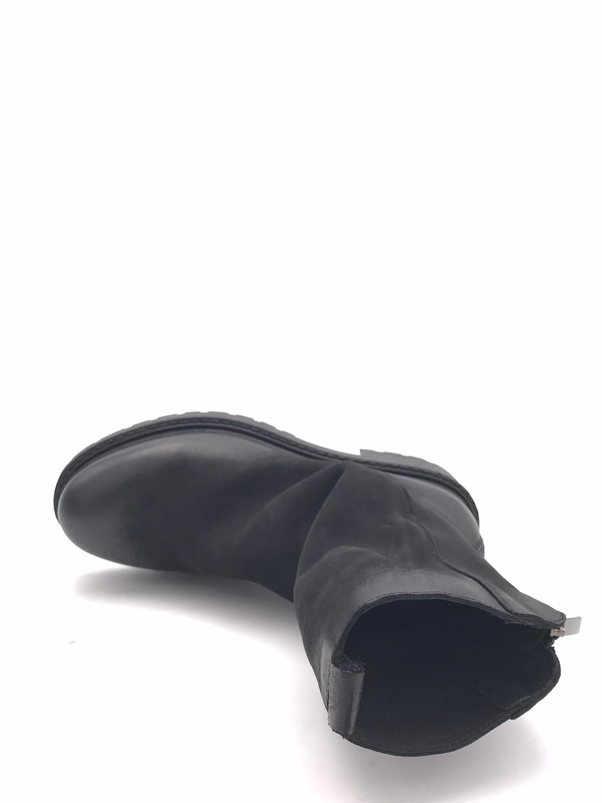 Tronchetto arricciato in nabuk nero MA05 NERO METISSE 