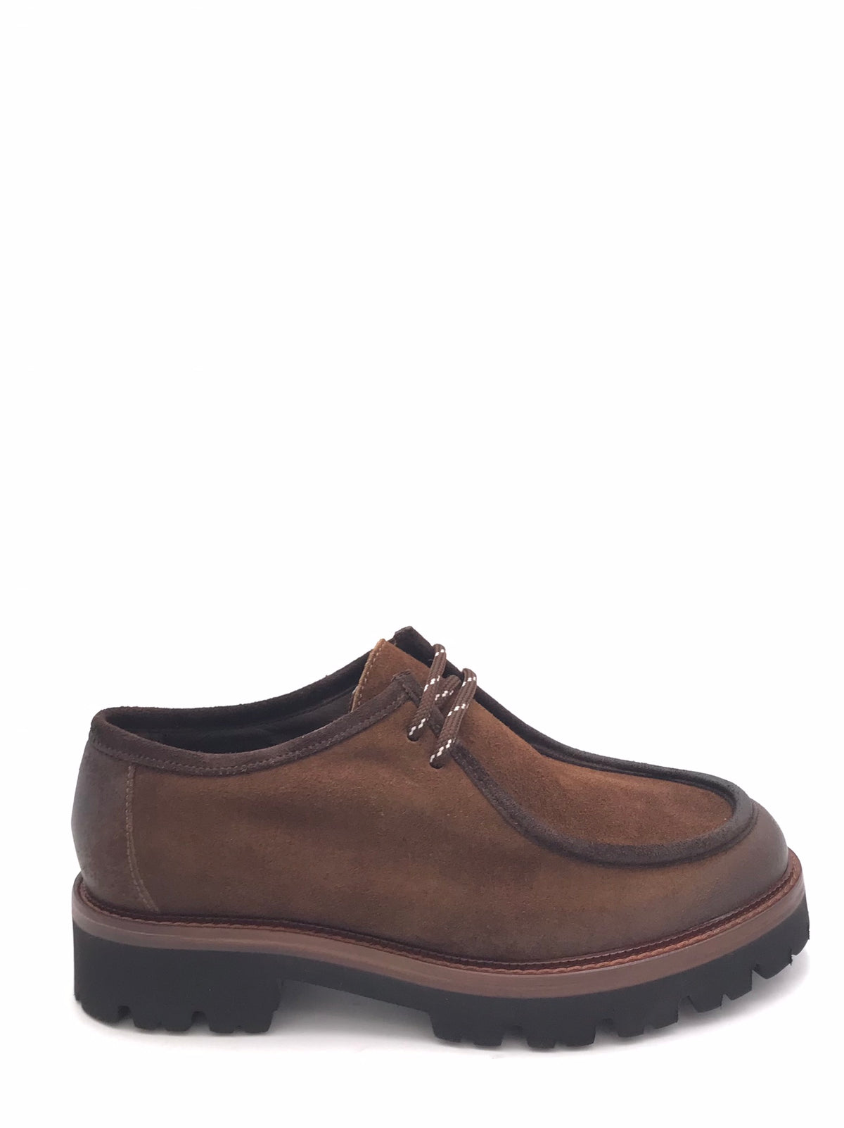 Scarpa ingegnere allacciata in crosta marrone 3225 MARRONE ZULIAN 
