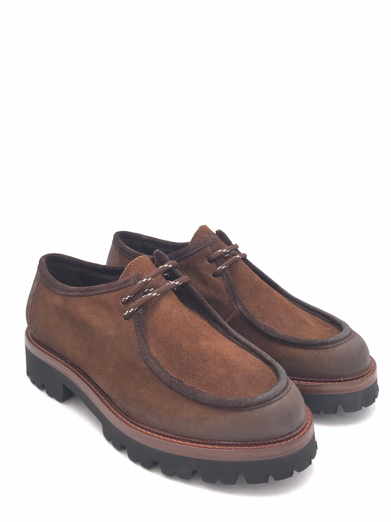 Scarpa ingegnere allacciata in crosta marrone 3225 MARRONE ZULIAN 