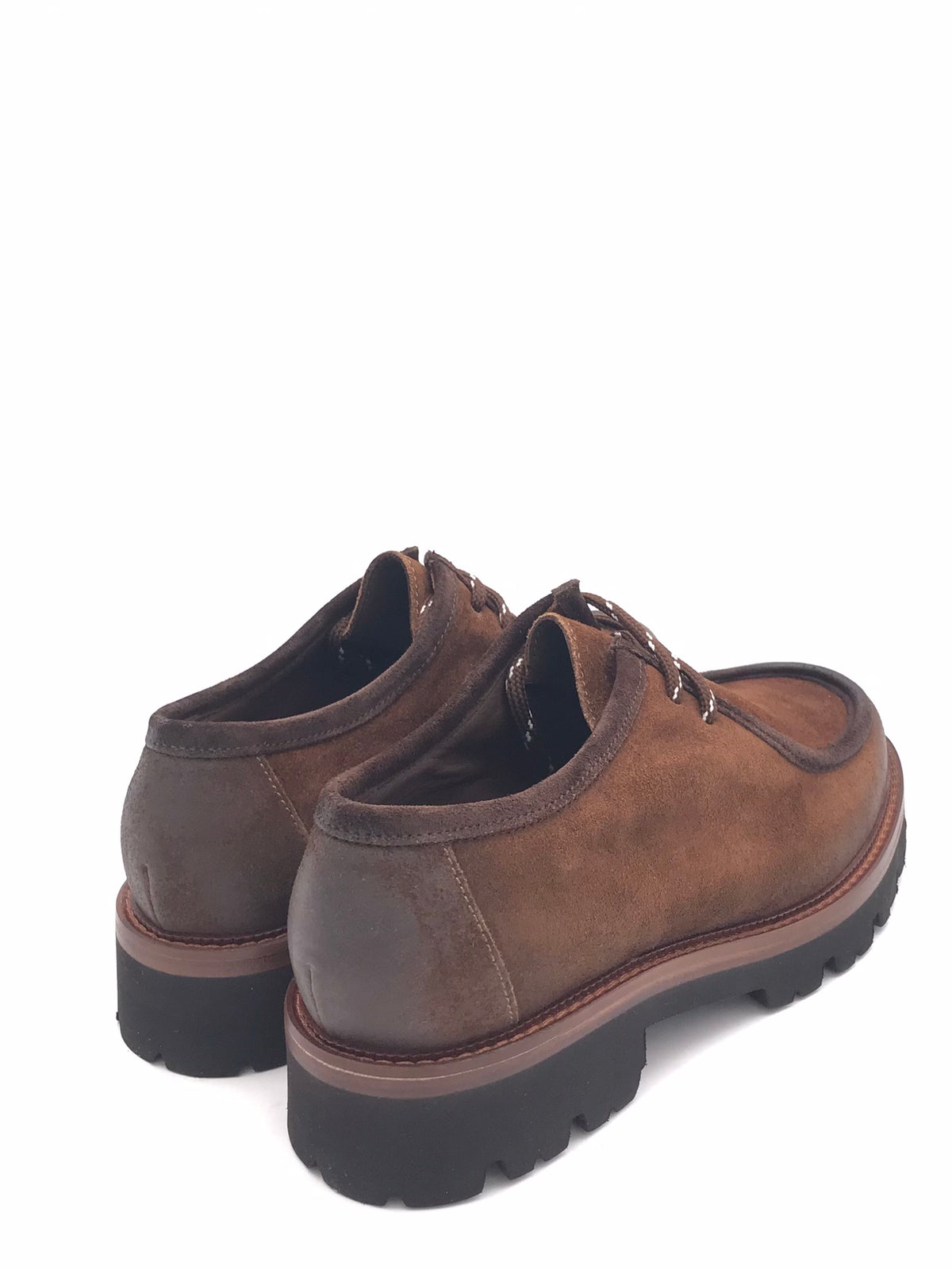 Scarpa ingegnere allacciata in crosta marrone 3225 MARRONE ZULIAN 