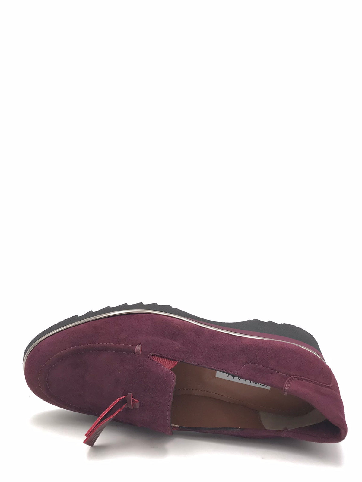 Mocassino con zeppa in camoscio bordeaux 420 BORDEAU ZULIAN 