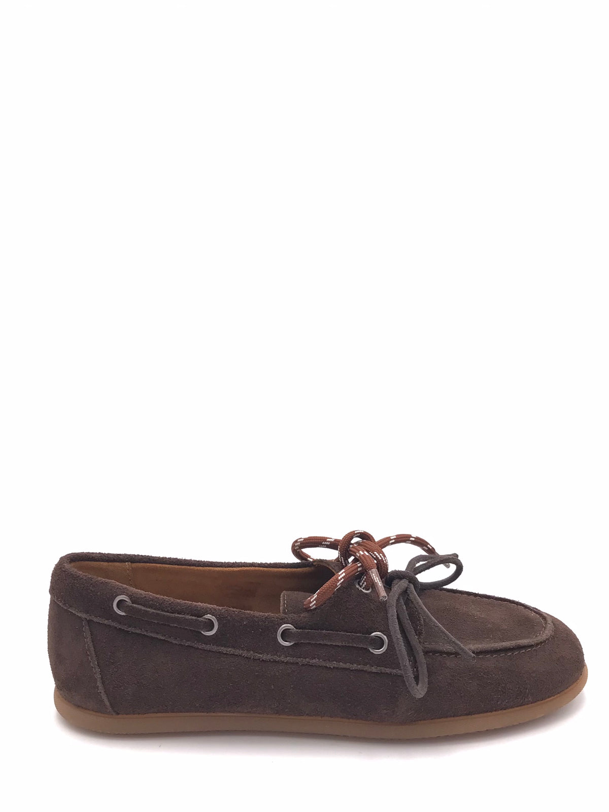 Mocassino barca allacciato in camoscio marrone 5120 MARRONE ZULIAN 