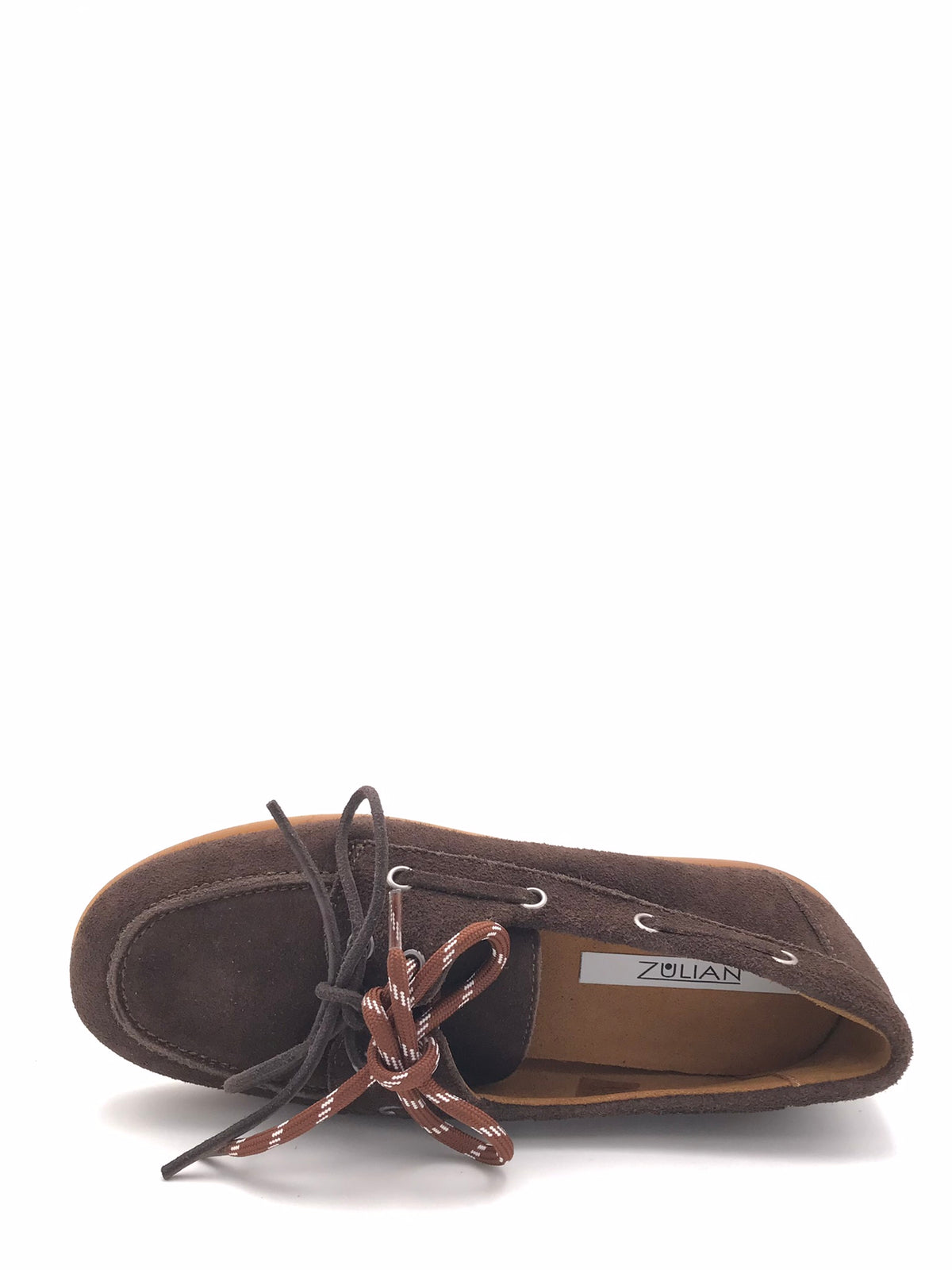Mocassino barca allacciato in camoscio marrone 5120 MARRONE ZULIAN 
