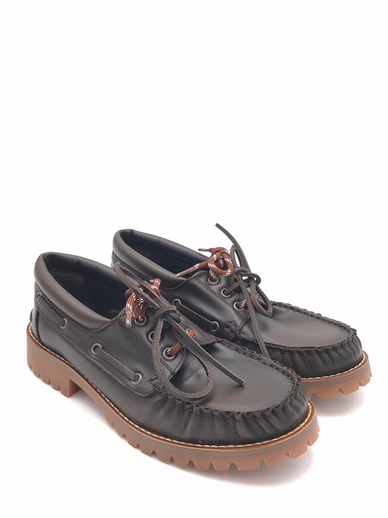 Scarpa barca in pelle marrone 5406 MARRONE ZULIAN 