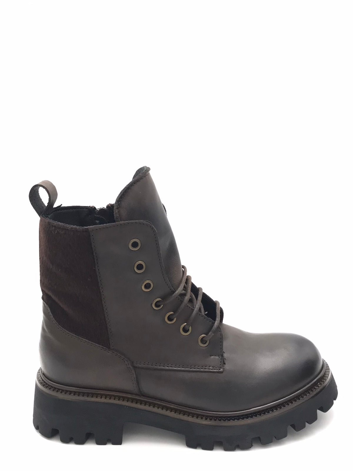 Anfibio Sidney marrone con inserto in cavallino PL64964 MARRONE ZULIAN 