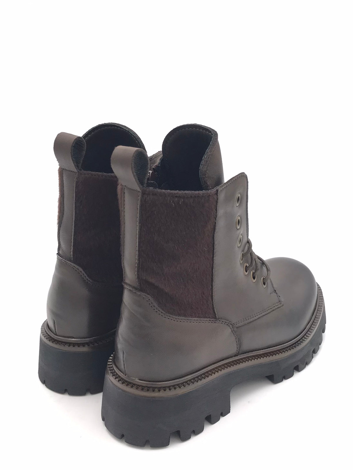 Anfibio Sidney marrone con inserto in cavallino PL64964 MARRONE ZULIAN 