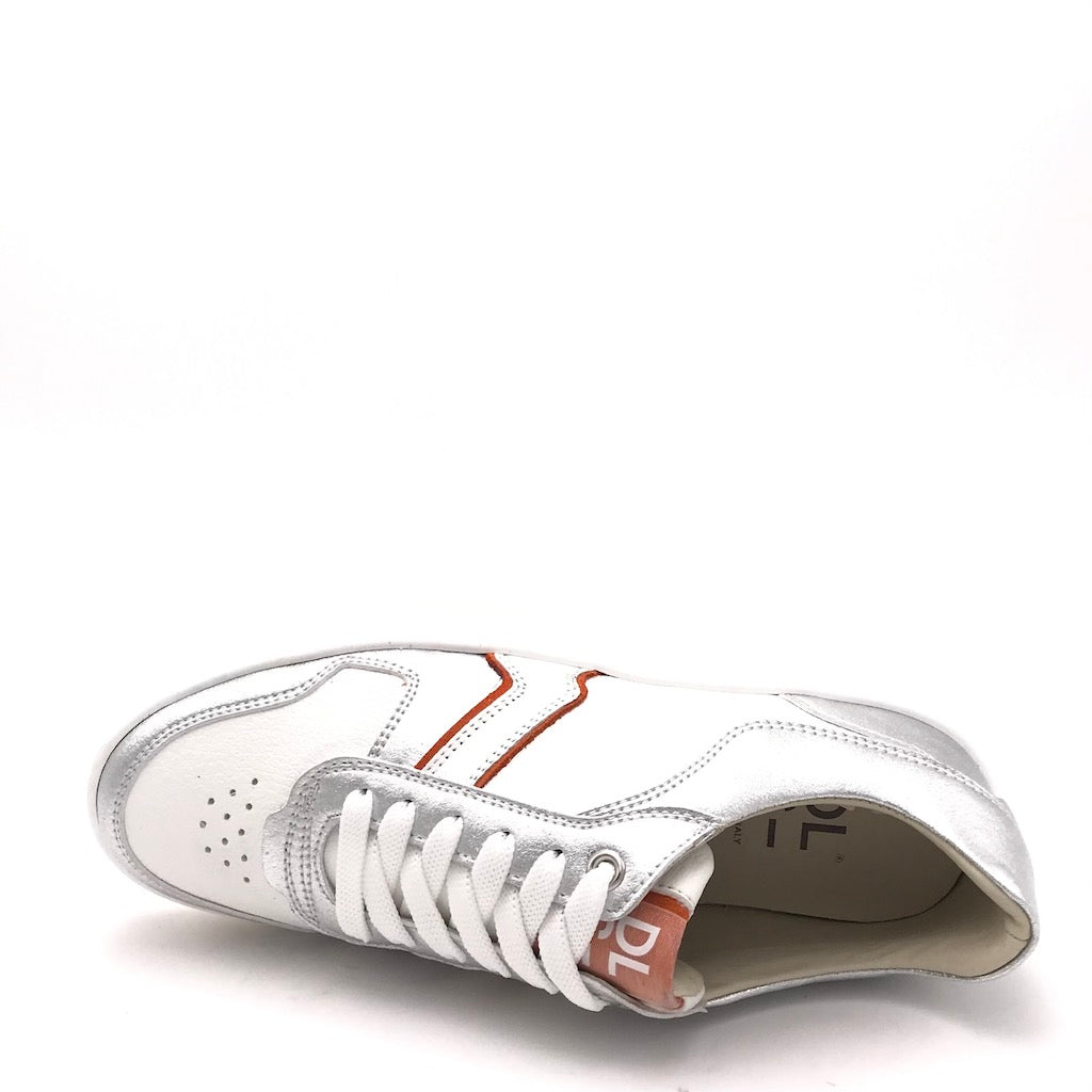 Sneakers DLS argento-bianco