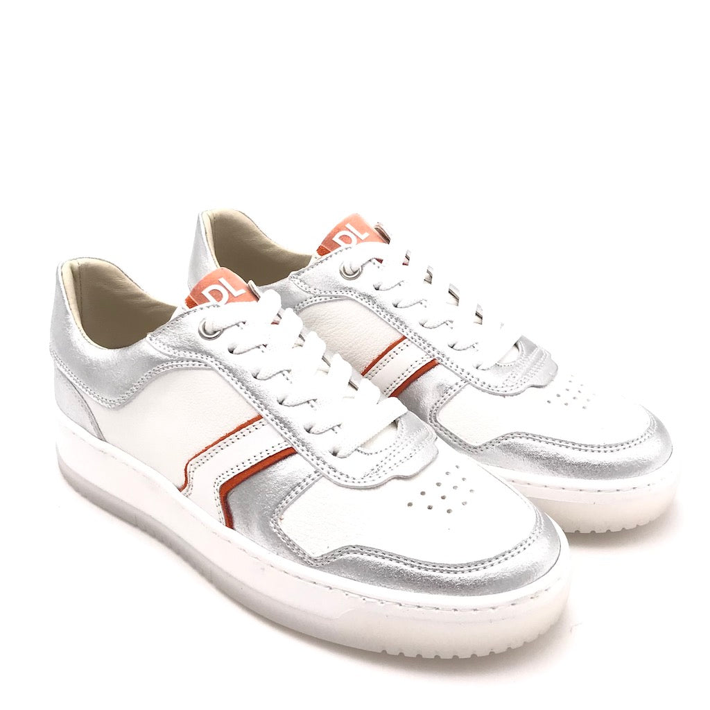 Sneakers DLS argento-bianco