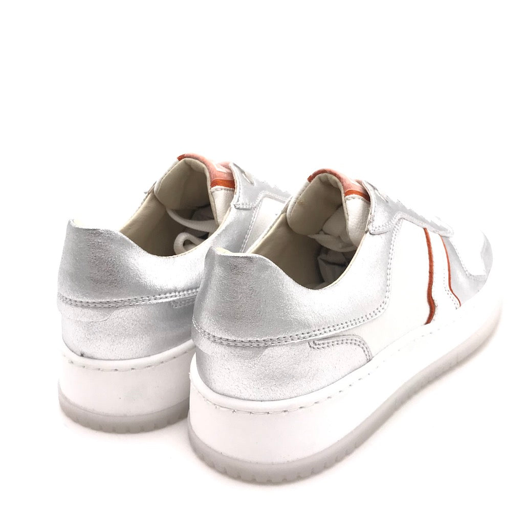 Sneakers DLS argento-bianco