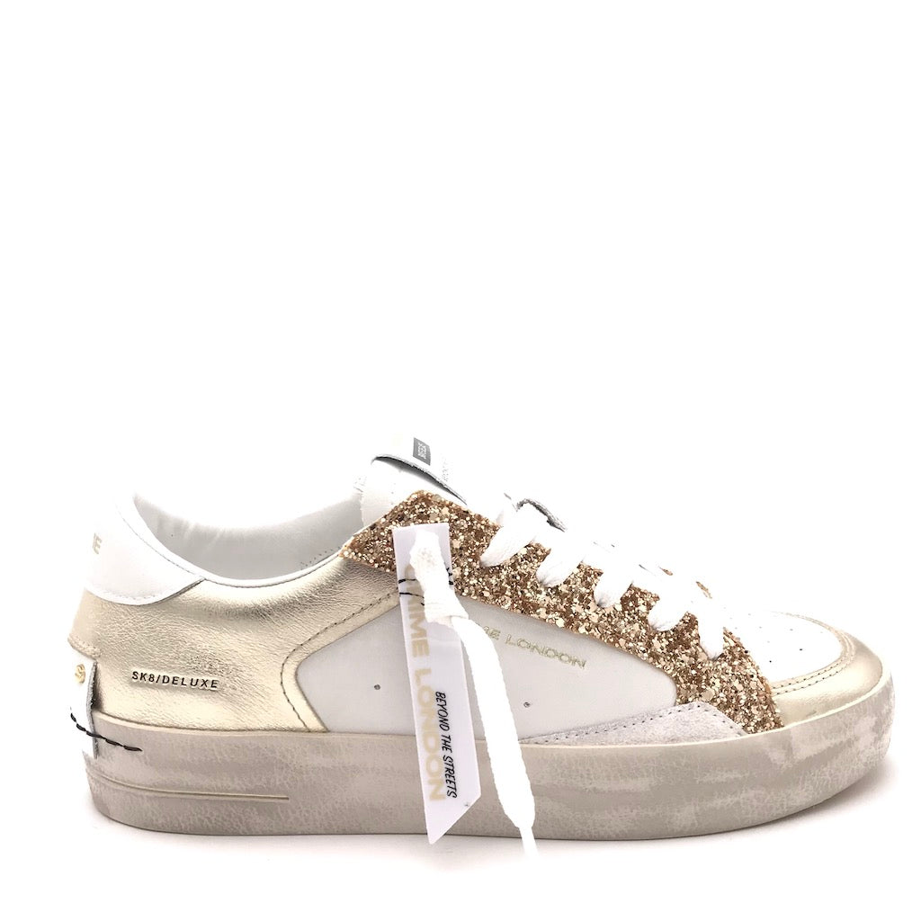 Sneakers Sk8 delux bianca-oro