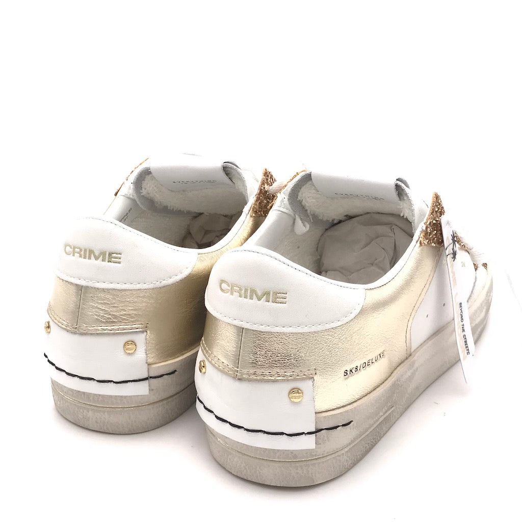 Sneakers Sk8 delux bianca-oro