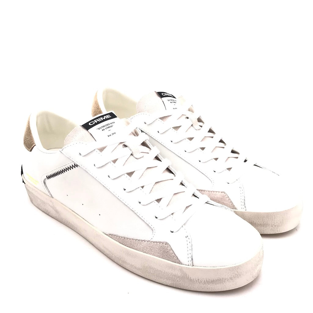 Sneakers Distrassed bianco-beige
