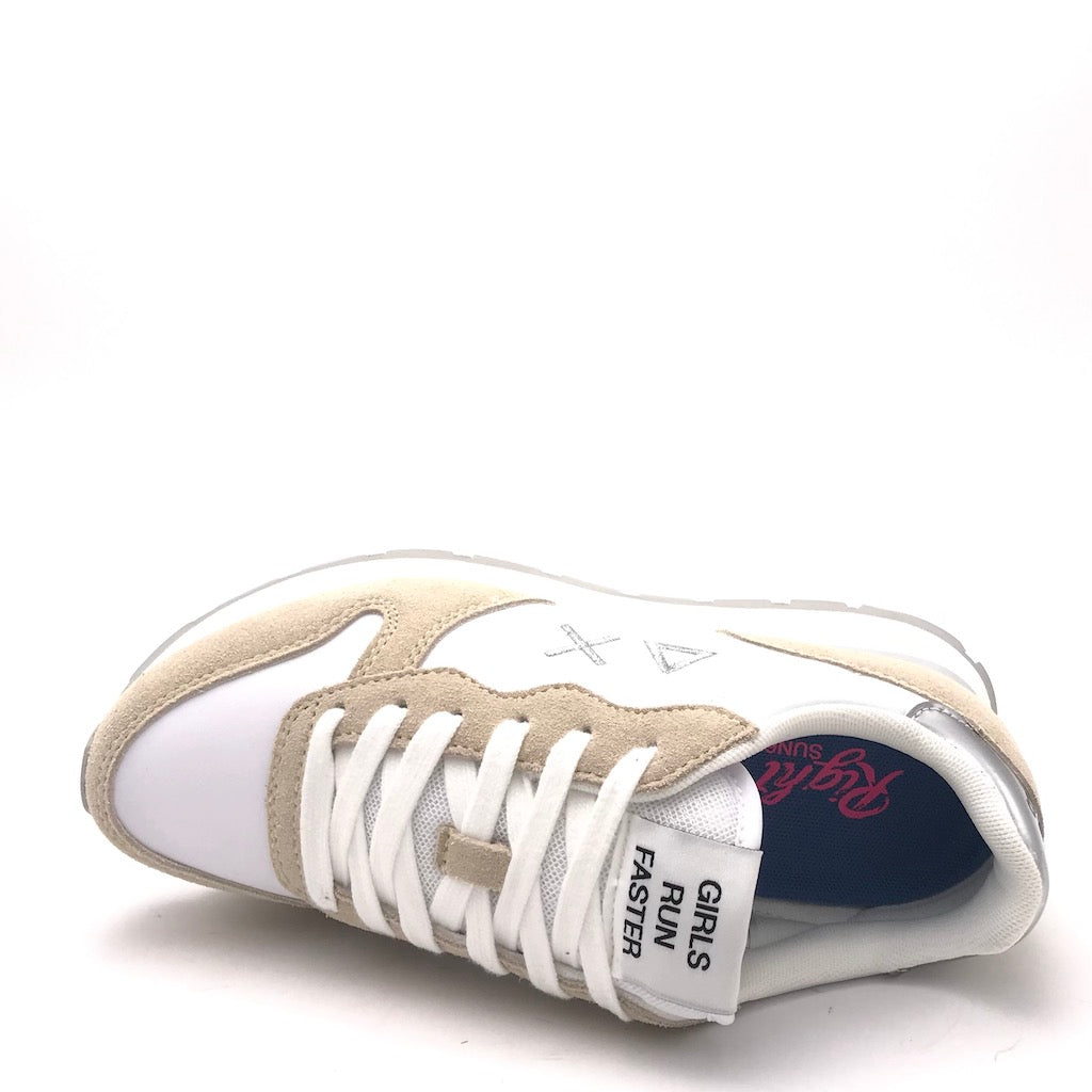 Sneakers Ally gold silver bianco-panna