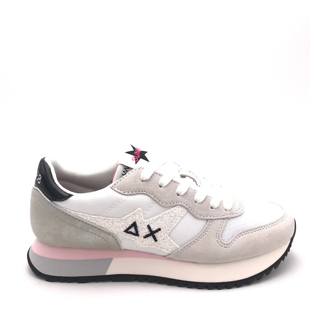 Sneakers Stargirl glitter logo bianco