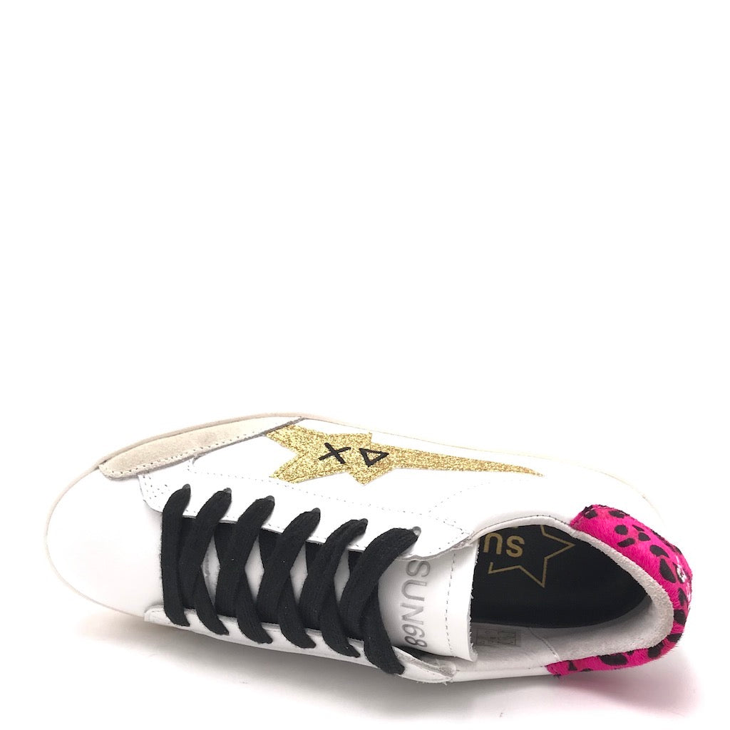 Sneakers Katy leather bianco-oro